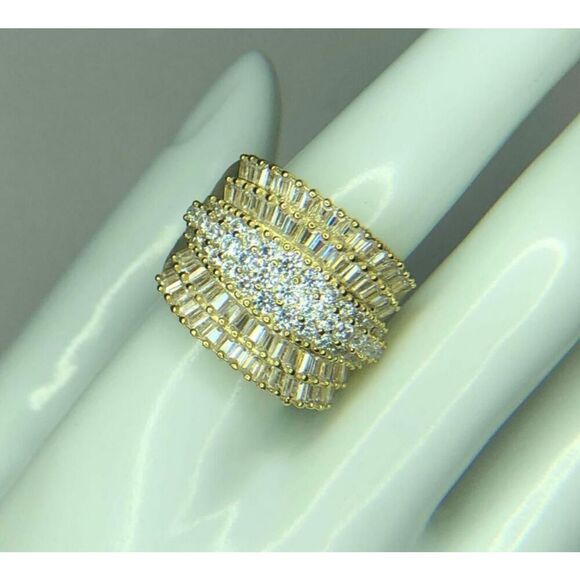 1172 Bella Luce18K over sterling silver CZ 7.14ctw Ring sz 9 - Picture 1 of 3